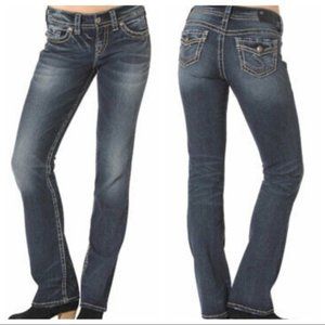 Silver Suki Fluid Mid Slim Boot Jeans W28 L31